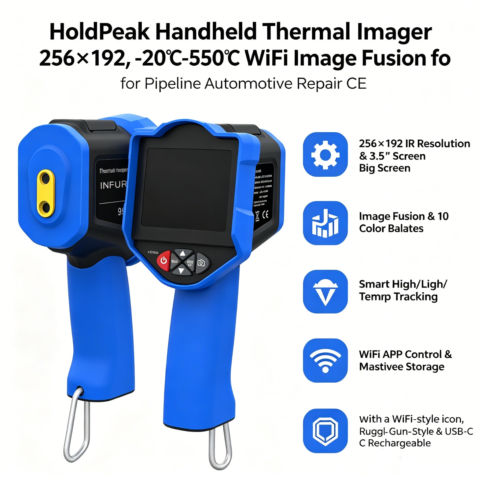 HoldPeak Thermal Camera, 256x1 - đánh giá và giá Thermal Imaging Camera 256X192